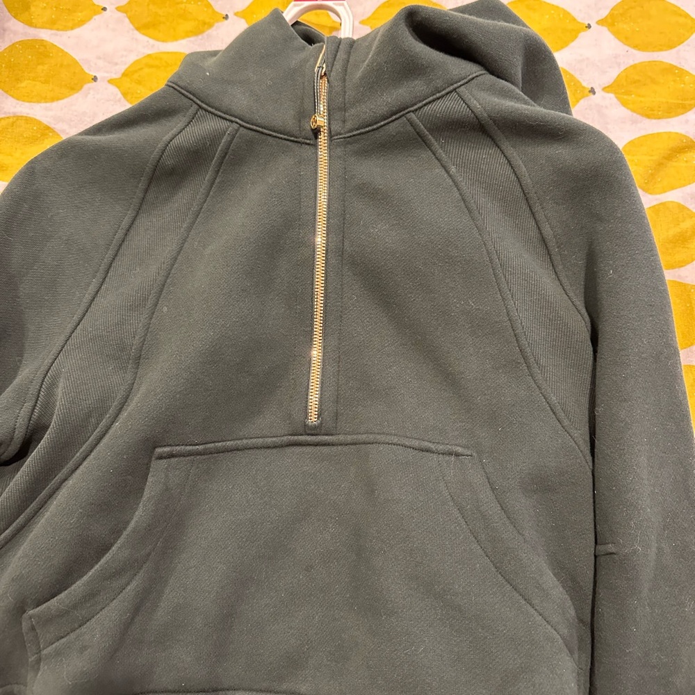 Olive Green Half-Zip Hoodie